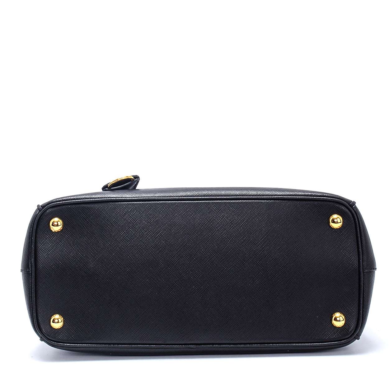 Prada - Black Saffiano Lux Leather Small Zip Tote Bag